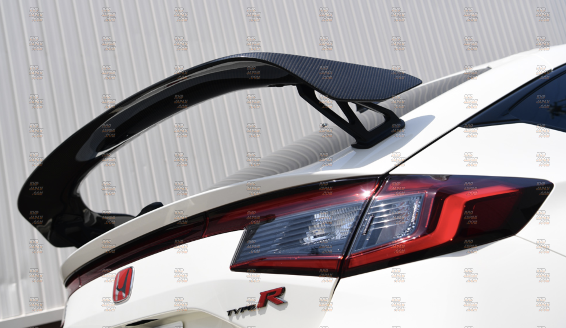 Noblesse Rear Wing Wet Carbon Fiber + UV Gel Coat - Civic Type-R FL5